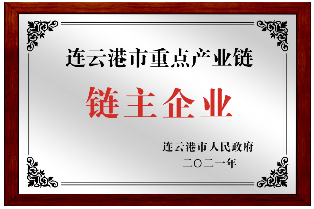 2021年8月31日，江苏鹰游纺机公司被授予连云港市重点产业链链主企业